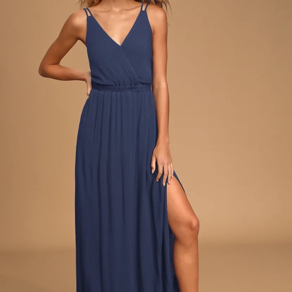 Lulus Navy Blue Maxi Dress